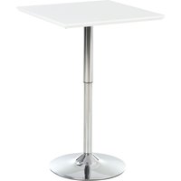 Bartisch Bistrotisch Pub Höhenverstellbarer Quadratischer Stehtisch Tisch Weiß 60x60x69-92 cm Bartisch Bistrotisch Pub Höhenverstellbarer Quadratischer Stehtisch Tisch Weiß 60x60x69-92 cm von HOMCOM