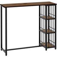 Bartisch Stehtisch Tresentisch mit 3 Ablageflächen Bartheke mit Holzoptik Bartisch Stehtisch Tresentisch mit 3 Ablageflächen Bartheke mit Holzoptik von HOMCOM