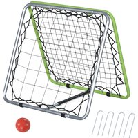 Baseball Rebounder Kickback Tor Rückprallwand Netz Grün 75 x 75 x 64 cm von HOMCOM