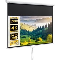 Beamer Leinwand 187 x 150 cm 80 Zoll 16:9 hd 4K Projektionsleinwand Rollo-Leinwand für Heimkino oder Büro-Präsentationen - Homcom Beamer Leinwand 187 x 150 cm 80 Zoll 16:9 hd 4K Projektionsleinwand Rollo-Leinwand für Heimkino oder Büro-Präsentationen - Homcom von HOMCOM