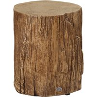 Beistelltisch Baumstumpf-Optik Indoor Outdoor Wasserdicht Erzpulver Naturholz 37 x 37 x 43 cm von HOMCOM