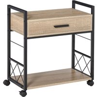 Beistelltisch Servierwagen mit Schublade Ablage Küchenwagen Sideboard Beistelltisch Servierwagen mit Schublade Ablage Küchenwagen Sideboard von HOMCOM