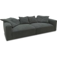 Bigsofa 800008, 2-Sitzer in Cord, mit Filzgleitern, 2er Couch, 304 x 135 x 69 (BxTxH), grau   Aosom von HOMCOM