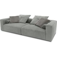 Bigsofa 800008, 2-Sitzer in Cord, mit Filzgleitern, 2er Couch, 304 x 135 x 69 (BxTxH), hellgrau   Aosom von HOMCOM