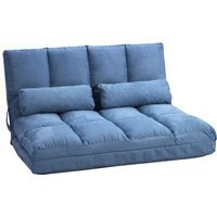 Bodenstuhl 2-in-1 Bodensessel Bett mit Rückenlehne Verstellbar Blau Bodenstuhl 2-in-1 Bodensessel Bett mit Rückenlehne Verstellbar Blau von HOMCOM