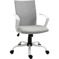 Bürostuhl höhenverstellbarer ergonomisch 360°-Drehräder Schaumstoff Nylon Grau 61 x 61 x 89-99 cm von HOMCOM
