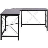 Computertisch L-Form Eckschreibtisch Winkelschreibtisch mdf Schwarz 150 x 150 x 76 cm - Schwarz - Homcom von HOMCOM