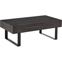 Couchtisch Beistelltisch Sofatisch Metall Dunkelgrau 110x60x40 cm von HOMCOM