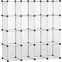 DIY Würfel Regalsystem 16 Würfeln Standregal 125 x 32 x 125 cm von HOMCOM