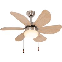Deckenventilator mit Beleuchtung 16W LED Deckenlampe mit Ventilator Buche Deckenventilator mit Beleuchtung 16W LED Deckenlampe mit Ventilator Buche von HOMCOM