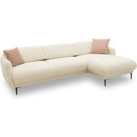Ecksofa 200 023, L-Form, Rückenfunktion, Holz-Füße, 269 x 156 x 73 (BxTxH), creme   Aosom von HOMCOM