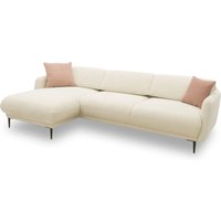 Ecksofa 200 023, L-Form, Rückenfunktion, Holz-Füße, 269 x 156 x 73 (BxTxH), creme   Aosom von HOMCOM