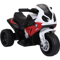 Homcom - Elektro Kindermotorrad Kinderfahrzeug Lizensiert von bmw S1000RR Elektro-Dreirad mit Akku Stahl Rot 66 x 37 x 44 cm - Rot von HOMCOM