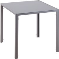Esstisch Esszimmertisch Quadratischer Küchentisch für 4 Personen, Grau von HOMCOM