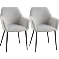 Esszimmerstühle 2er Set Küchenstuhl mit Rückenlehne, Samtoptik für Wohnzimmer Esszimmerstühle 2er Set Küchenstuhl mit Rückenlehne, Samtoptik für Wohnzimmer von HOMCOM