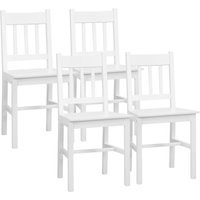 Esszimmerstuhl 4er Set Küchenstuhl, Essstuhl mit Rückenlehne, Kiefernholz Esszimmerstuhl 4er Set Küchenstuhl, Essstuhl mit Rückenlehne, Kiefernholz von HOMCOM