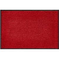 Fußmatte waschbar Gummiumrandung rutschfest Rot 150 x 90 x 0,7 cm - Rot - Homcom von HOMCOM
