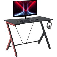 Gaming-Schreibtisch 836-206V01 schwarz B/H/T: ca. 105x75x55 cm Gaming-Schreibtisch 836-206V01 schwarz B/H/T: ca. 105x75x55 cm von HOMCOM