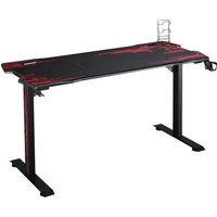 Gaming-Schreibtisch 836-499 schwarz rot B/H/T: ca. 140x77x70 cm von HOMCOM