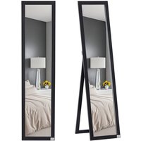 Ganzkörperspiegel, 154 x 37 cm Wandspiegel mit Ständer, Standspiegel für Wohnzimmer, Schlafzimmer, Schwarz - Homcom Ganzkörperspiegel, 154 x 37 cm Wandspiegel mit Ständer, Standspiegel für Wohnzimmer, Schlafzimmer, Schwarz - Homcom von HOMCOM