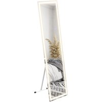 Ganzkörperspiegel, 40 x 150 cm Standspiegel, Wandspiegel mit LED-Leuchte Ganzkörperspiegel, 40 x 150 cm Standspiegel, Wandspiegel mit LED-Leuchte von HOMCOM