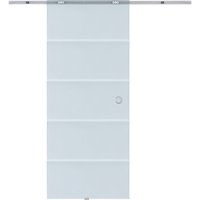 Glasschiebetür Schiebetür Glastür Zimmertür teilsatiniert 775 / 900 / 1025 x 2050 mm von HOMCOM