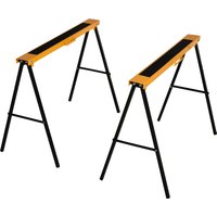 HOMCOM Arbeitsbock Sägepferd Unterstellbock klappbar rutschfest aus Stahl in Orange und Schwarz 99,5 x 50 x 78 cm mit 125 kg Belastbarkeit   Aosom.de von HOMCOM