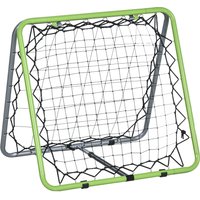 HOMCOM Fußball Rebounder  Kickback Tor, Rückprallwand Netz für Baseball Basketball, beidseitiger Rückprall, Verstellbar in 5 Stufen, Metall, Grün+Schwarz  Aosom.de von HOMCOM