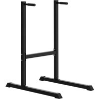 HOMCOM Dipstation Dipständer für Bauch und Rückentraining aus Stahl Schwarz 104x70 5x122cm stabil und platzsparend   Aosom.de von HOMCOM