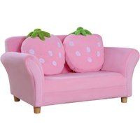 HOMCOM Kindersofa Erdbeere  Gemütliches Sofa & Sessel für Kinderzimmer, Softsofa Doppelsofa Einzelsofa, Kinder Stuhl  Aosom.de von HOMCOM