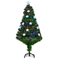 HOMCOM LED Weihnachtsbaum künstlicher Christbaum Tannenbaum Kunstbaum mit 16-LED-Lampen 120 cm von HOMCOM