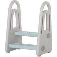 HOMCOM Lernturm Kinder, mit 2 Stufen, bis 25kg, Montessori Turm, Lernstuhl Küche, sicher, Blau   Aosom.de von HOMCOM