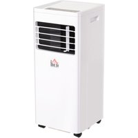 Homcom - Mobile Klimaanlage, 7000BTU 3-in-1 Klimagerät - Kühlen, Entfeuchtung und Ventilation – Luftentfeuchter, Ventilator, mit Fernbedienung 24h von HOMCOM