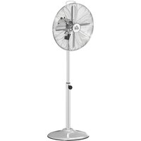 HOMCOM Standventilator 120cm höhenverstellbar 3 Geschwindigkeitsstufen verstellbarer Neigungswinkel aus Stahl in Silber   Aosom.de von HOMCOM