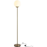 HOMCOM Stehlampe in Gold  Elegante Wohnzimmer Standleuchte aus Metall mit Glas, 25x25x171cm  Aosom.de von HOMCOM