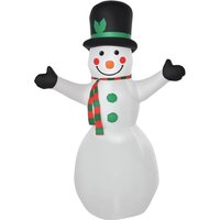 HOMCOM Aufblasbarer Schneemann 193cm Aufblasbare Weihnachtsdeko mit Beleuchtung Gebläse IP44 Wetterfest Deko Aufblasbar Weihnachtsfigur für Outdoor HOMCOM Aufblasbarer Schneemann 193cm Aufblasbare Weihnachtsdeko mit Beleuchtung Gebläse IP44 Wetterfest Deko Aufblasbar Weihnachtsfigur für Outdoor von HOMCOM
