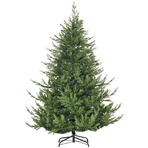 HOMCOM 180 cm Weihnachtsbaum Künstlich Naturgetreu Dichte Zweige Tannenbaum Kunsttanne mit 1942 Astspitzen realistisches Aussehen für Weihnachtsfest Grün von HOMCOM