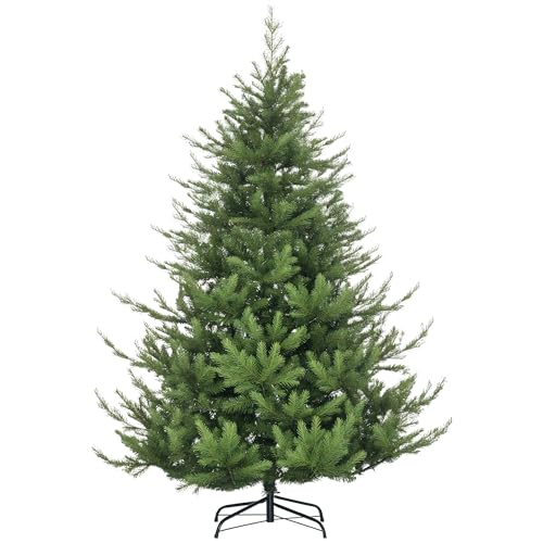 HOMCOM 180 cm Weihnachtsbaum Künstlich Naturgetreu Dichte Zweige Christbaum mit 1942 Astspitzen realistisches Aussehen für Weihnachtsfest Grün von HOMCOM