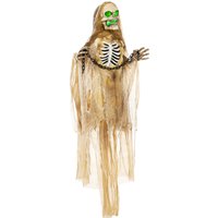 HOMCOM 183cm Halloween Dekoration Hängendes Skelett mit LED-Lichter, Soundfunktion, Haustür Deko mit verstellbare Arme, Garten Dekofigur in Lebensgröße für Party Aosom HOMCOM 183cm Halloween Dekoration Hängendes Skelett mit LED-Lichter, Soundfunktion, Haustür Deko mit verstellbare Arme, Garten Dekofigur in Lebensgröße für Party Aosom von HOMCOM