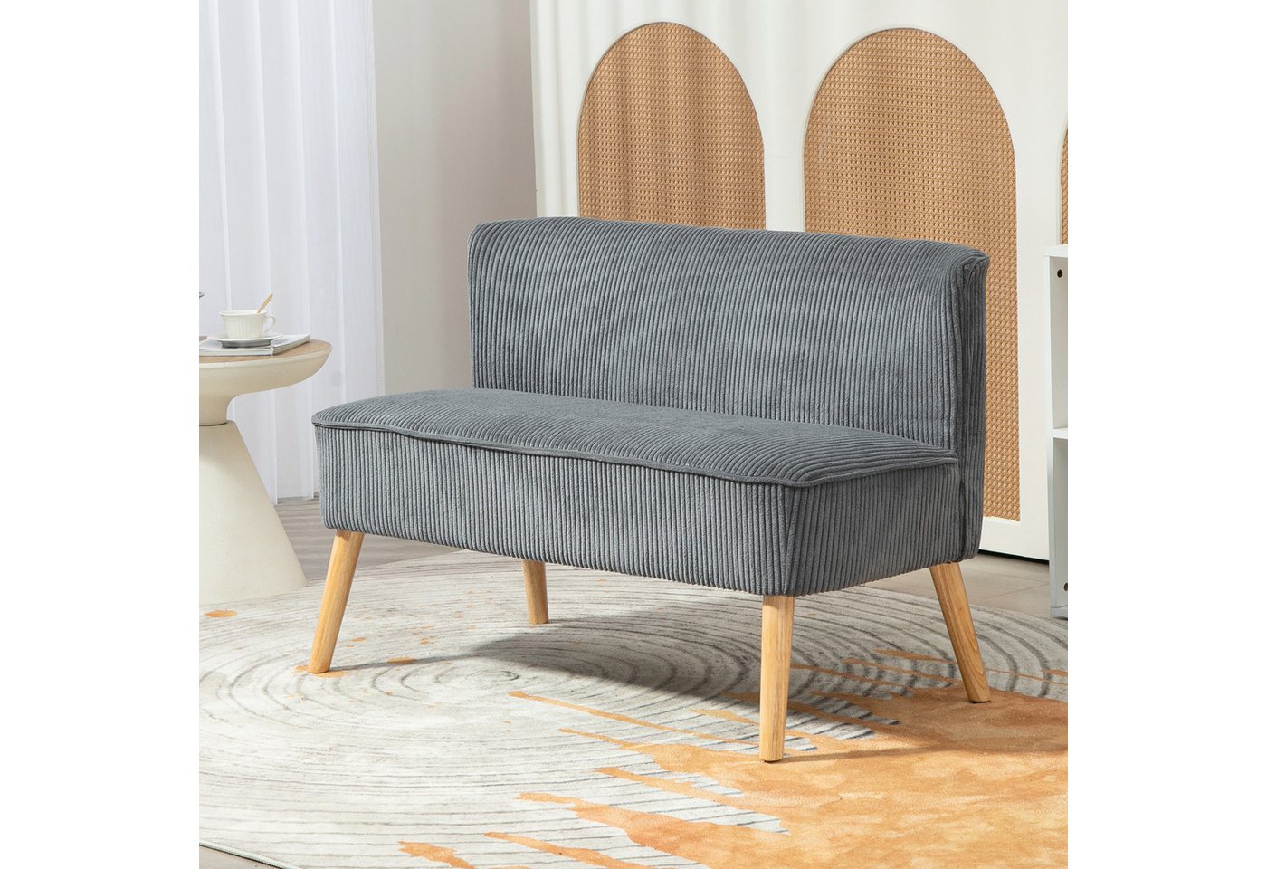 HOMCOM 2-Sitzer 2-Sitzer Stoffsofa Polstersofa Doppelsofa, Doppelsofa 1 Teile, für Wohnzimmer, Schlafzimmer, 135 x 67 x 78 cm, Grau HOMCOM 2-Sitzer 2-Sitzer Stoffsofa Polstersofa Doppelsofa, Doppelsofa 1 Teile, für Wohnzimmer, Schlafzimmer, 135 x 67 x 78 cm, Grau von HOMCOM