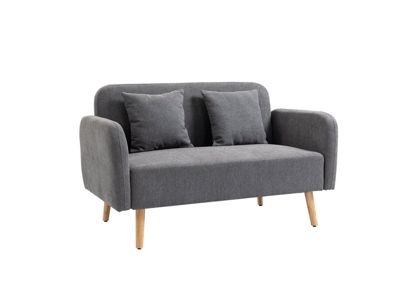 HOMCOM 2-Sitzer Doppelsofa mit Kissen und Anti-Rutsch Beinen HOMCOM 2-Sitzer Doppelsofa mit Kissen und Anti-Rutsch Beinen von HOMCOM