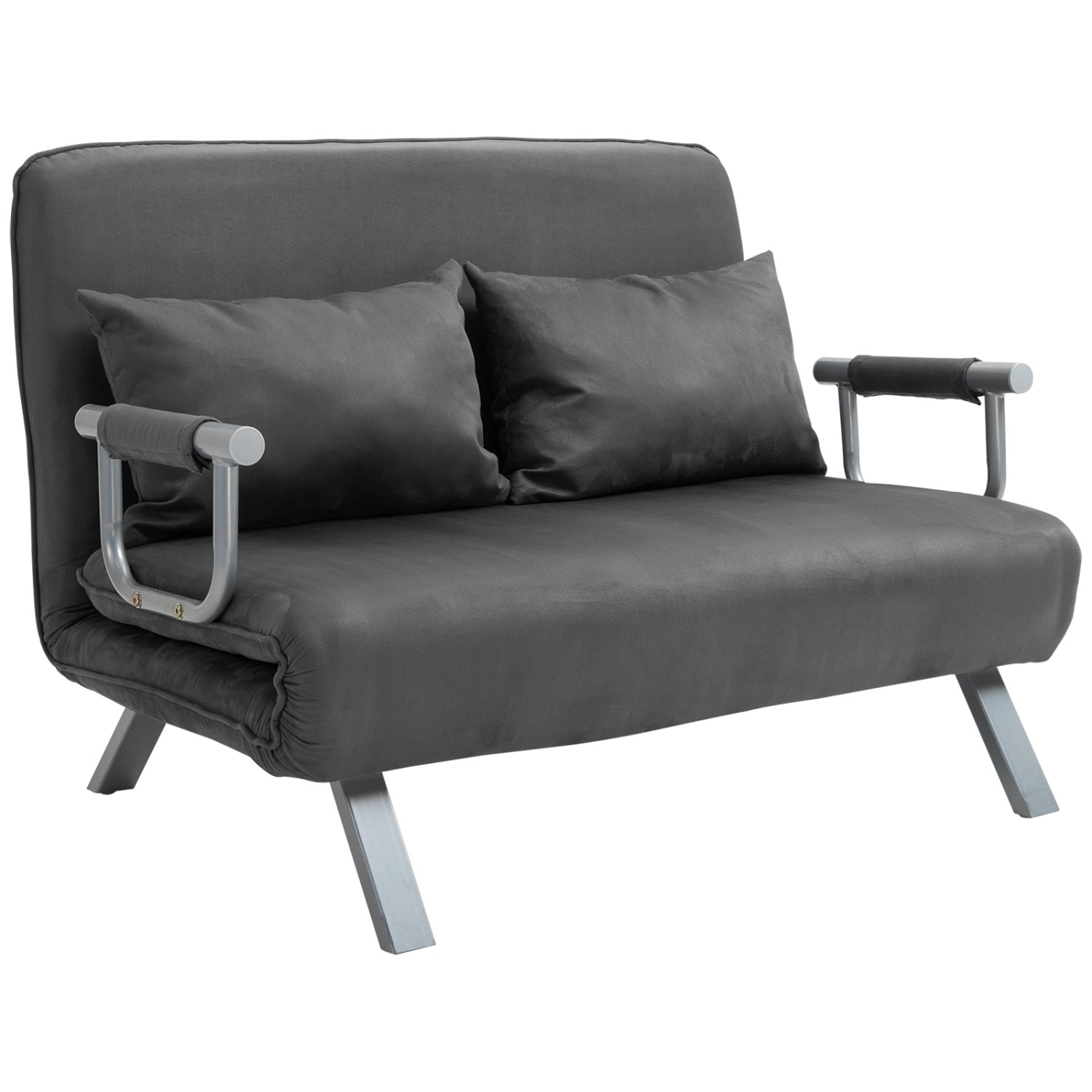 HOMCOM 2-Sitzer Schlafsofa mit Armlehne 3-in-1 Multifunktion 111 x 80 x78cm HOMCOM 2-Sitzer Schlafsofa mit Armlehne 3-in-1 Multifunktion 111 x 80 x78cm von HOMCOM