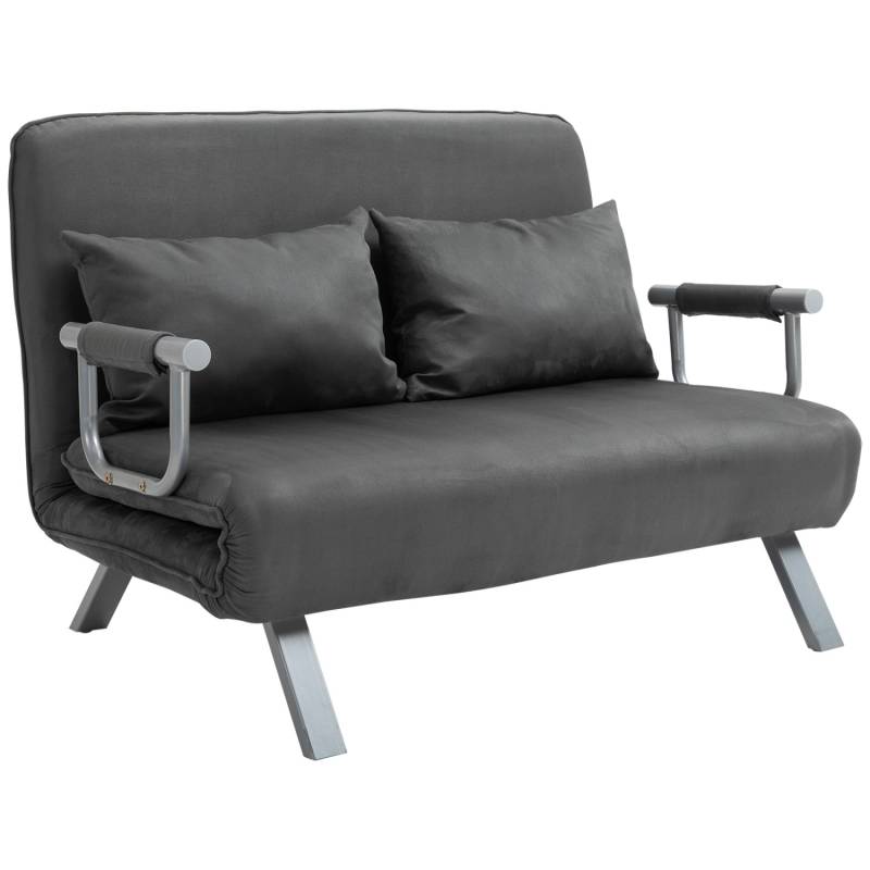 HOMCOM 2-Sitzer Schlafsofa mit Armlehne 3-in-1 Multifunktion 111 x 80 x78cm von HOMCOM