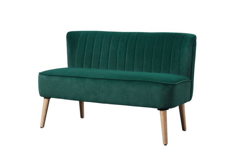 HOMCOM 2-Sitzer Sitzmöbel Loungesofa Holz Samtartiges Polyster Schaumstoff, 1 Teile von HOMCOM