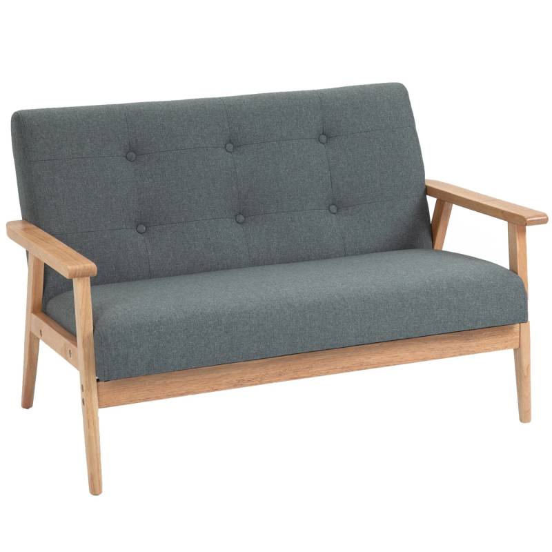 HOMCOM 2 Sitzer Sofa Polsterung Kompaktes Design 115 x 66,5 x 73 cm von HOMCOM