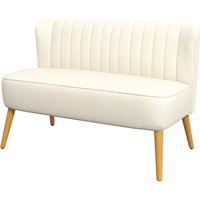 HOMCOM Küchensofa 2 Sitzer, bis 150 kg Belastbar, kleines Zweisitzer Sofa, Cremeweiß   Aosom.de von HOMCOM