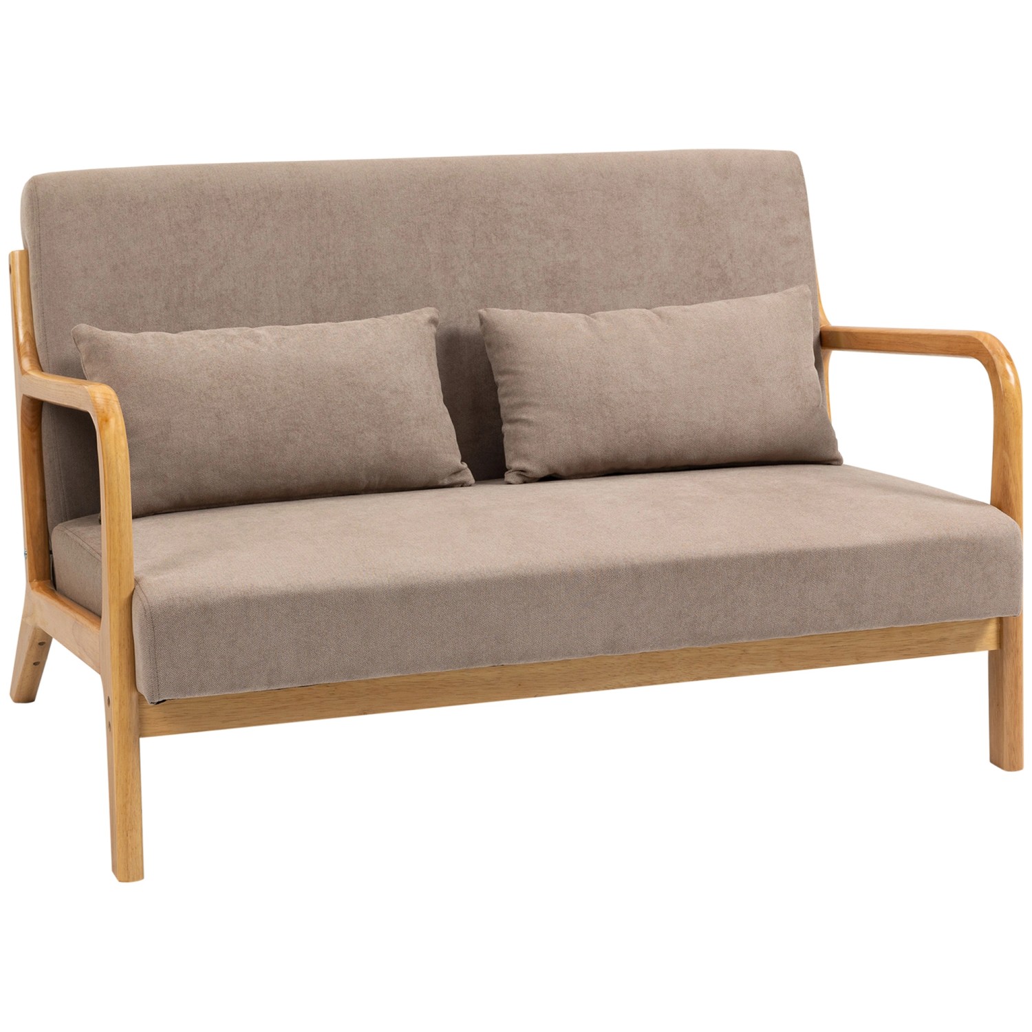 HOMCOM 2-Sitzer Sofa Zweisitzer mit Kissen Samtoptik 122 x 80 x 72 cm HOMCOM 2-Sitzer Sofa Zweisitzer mit Kissen Samtoptik 122 x 80 x 72 cm von HOMCOM