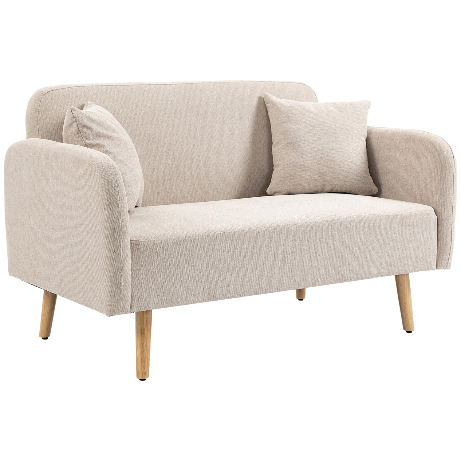 HOMCOM 2 Sitzer Sofa mit 2 Wurfkissen Samtopik Armlehne 130 x 70 x 80 cm HOMCOM 2 Sitzer Sofa mit 2 Wurfkissen Samtopik Armlehne 130 x 70 x 80 cm von HOMCOM