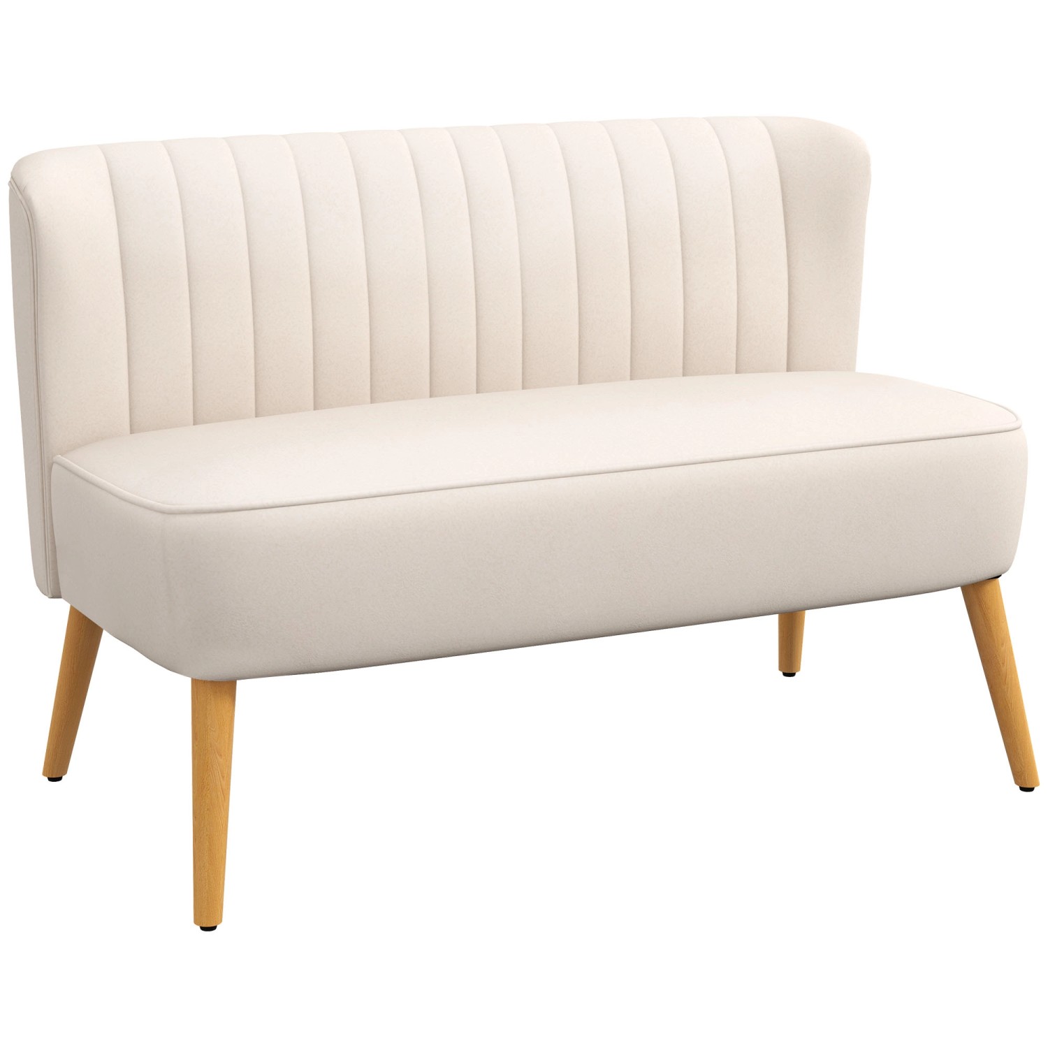 HOMCOM 2-Sitzer Stoffsofa Holz Samtartiges 117 x 56,5 x 77 cm HOMCOM 2-Sitzer Stoffsofa Holz Samtartiges 117 x 56,5 x 77 cm von HOMCOM