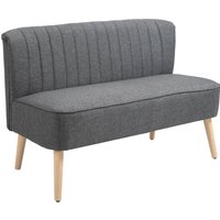HOMCOM Küchensofa 2 Sitzer, bis 150 kg belastbar, Zweisitzer Küchensofa, Friesensofa 2 Sitzer, Dunkelgrau   Aosom.de von HOMCOM